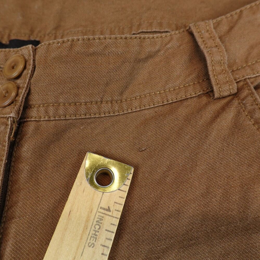 Eileen Fisher Wide Leg Pants Womens M Tan Khaki Straight Trousers - Picture 7 of 11